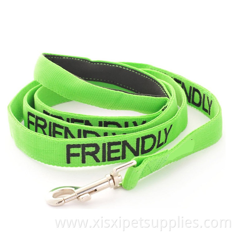 Green Colour Coded Luxury Neoprene Padded Handle Dog Leash PREVENTS Accidents By Warning Others Of Your Dog In Advance